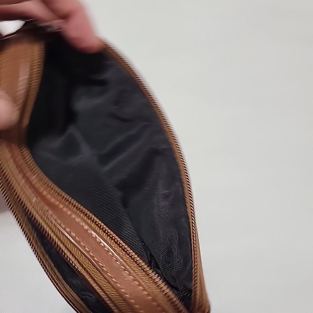 Levenger Brown Leather Waist Purse Multi Pocket Front Back Zip Belt Pouch - Picture 8 of 9